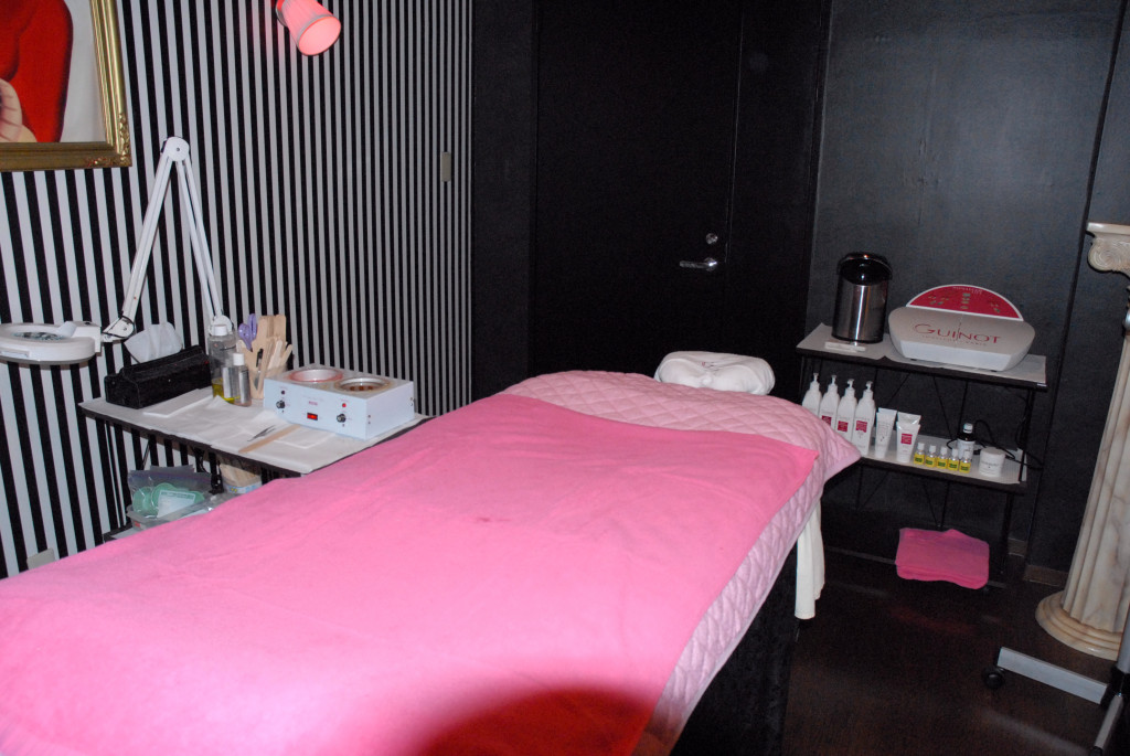 Waxing equipment in a salon