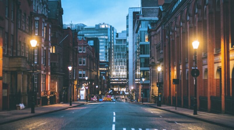 Birmingham city centre at night