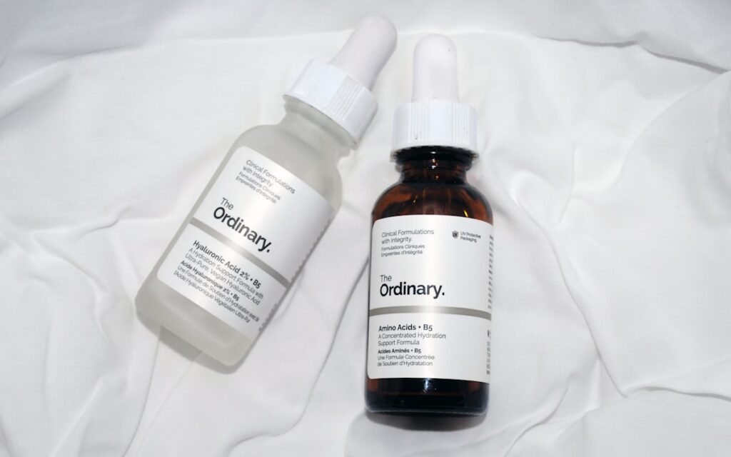Skincare serum bottles for sensitive skin