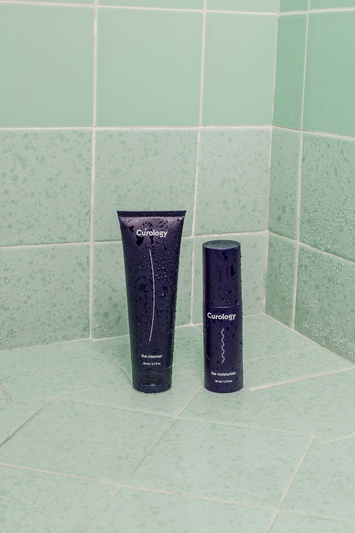 bakuchiol skincare routine products on bathroom shelf