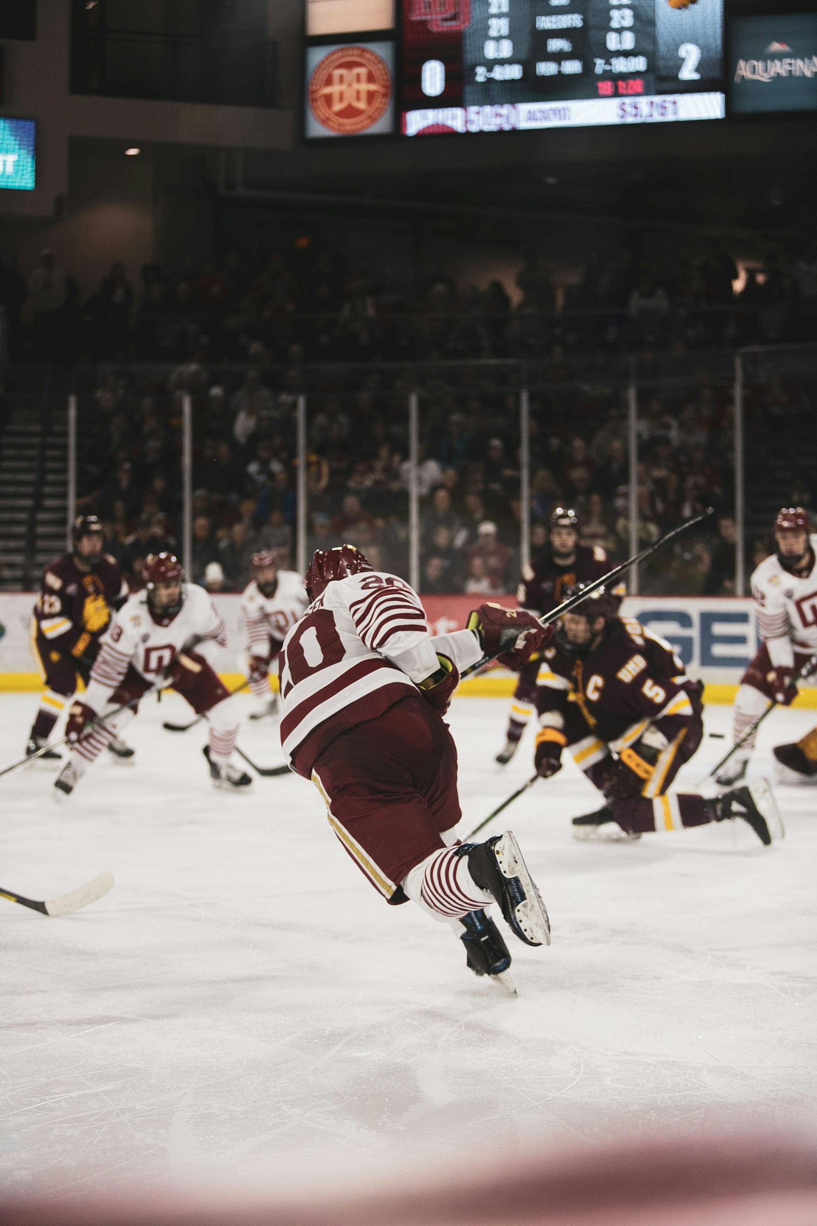 Heated Rivalry UK ice hockey stadium scene with players on the ice