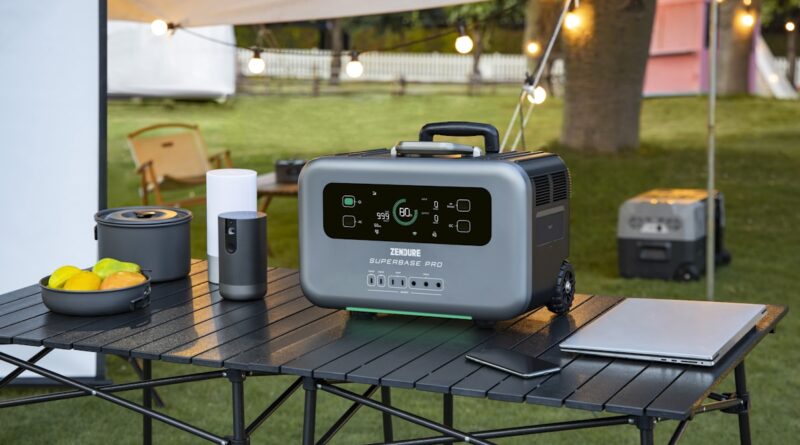 Portable power station UK at outdoor camping setup