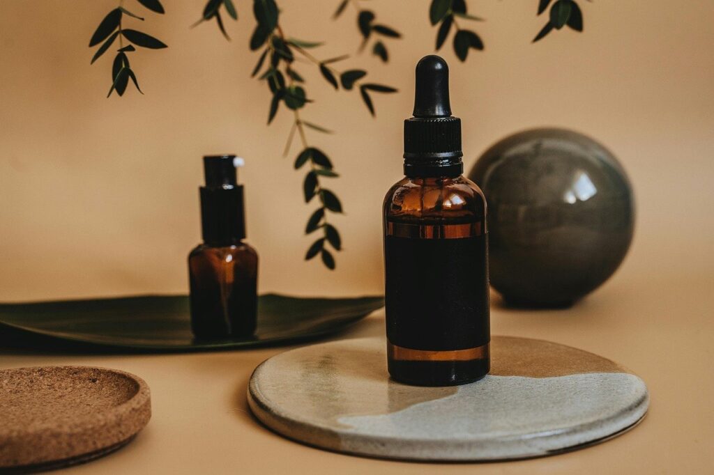 Amber dropper bottle of vitamin A serum, illustrating the retinal vs retinol comparison for UK skincare routines.