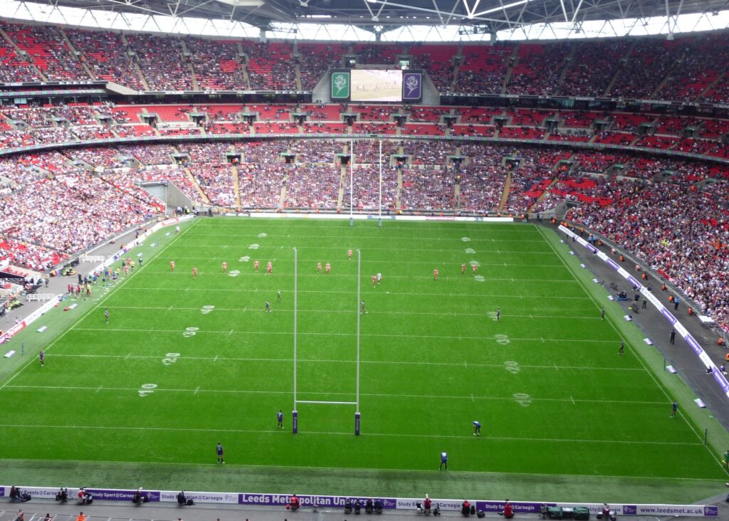 Wembley Stadium exterior, the home venue at the heart of the Dear England BBC drama starring Joseph Fiennes as Gareth Southgate.