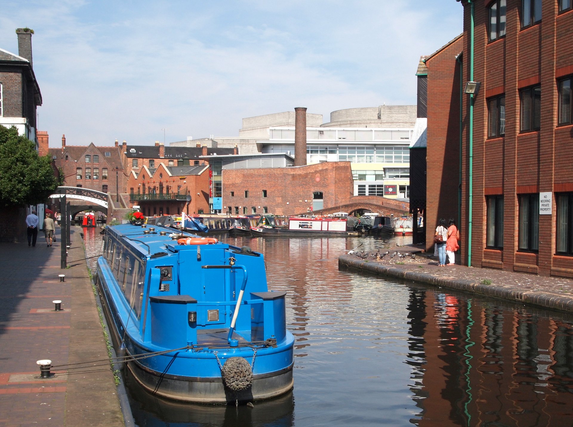 Gas Street canal basin in Birmingham, home city of the Peaky Blinders saga