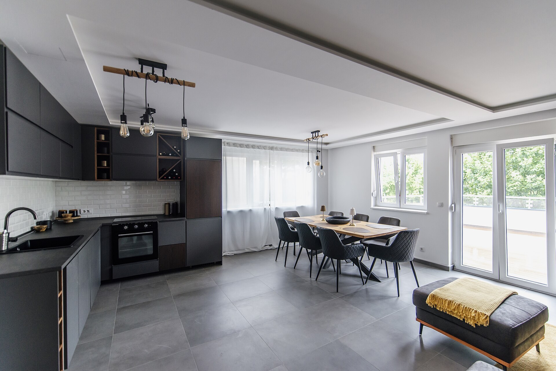 Modern kitchen and dining area - one of the rooms the best British homeware brands are worth investing in
