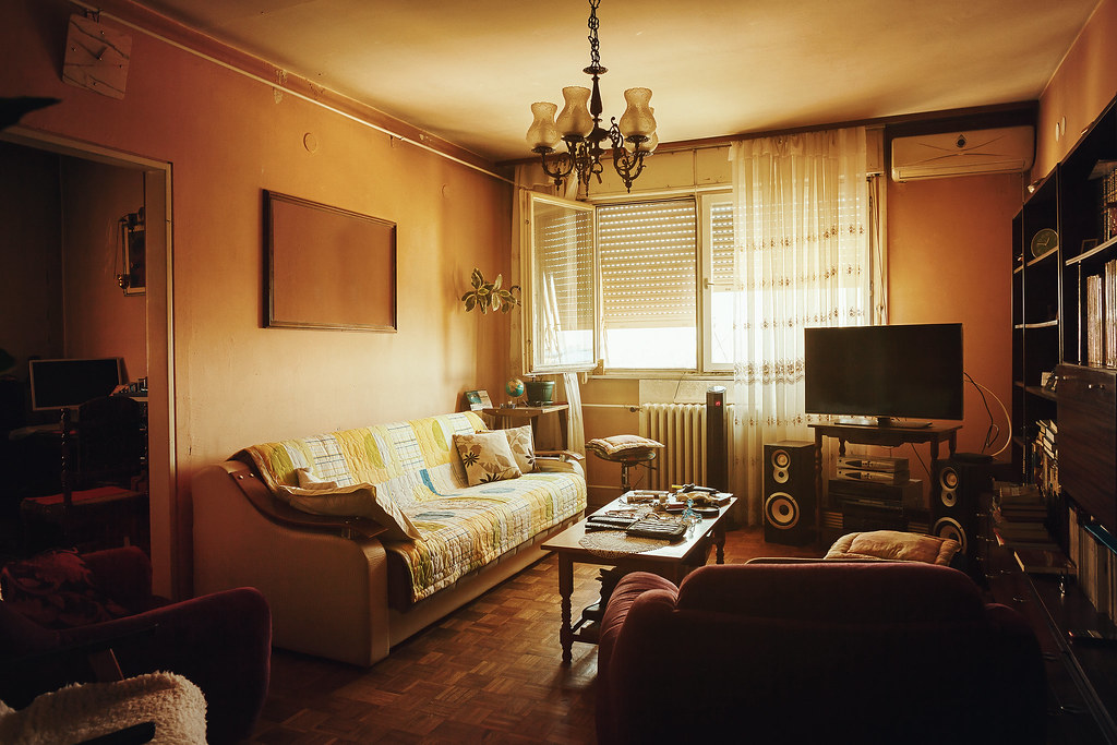 Warm-toned living room showing the depth chocolate brown interiors bring to a space