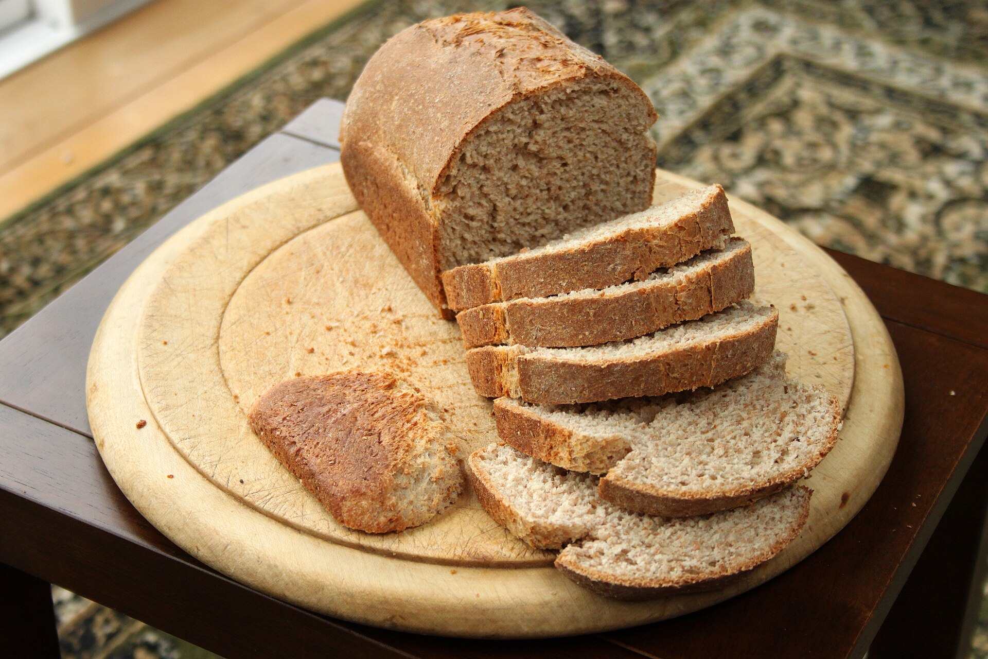 A loaf of wholemeal bread, a simple fibremaxxing swap from white bread to lift daily fibre
