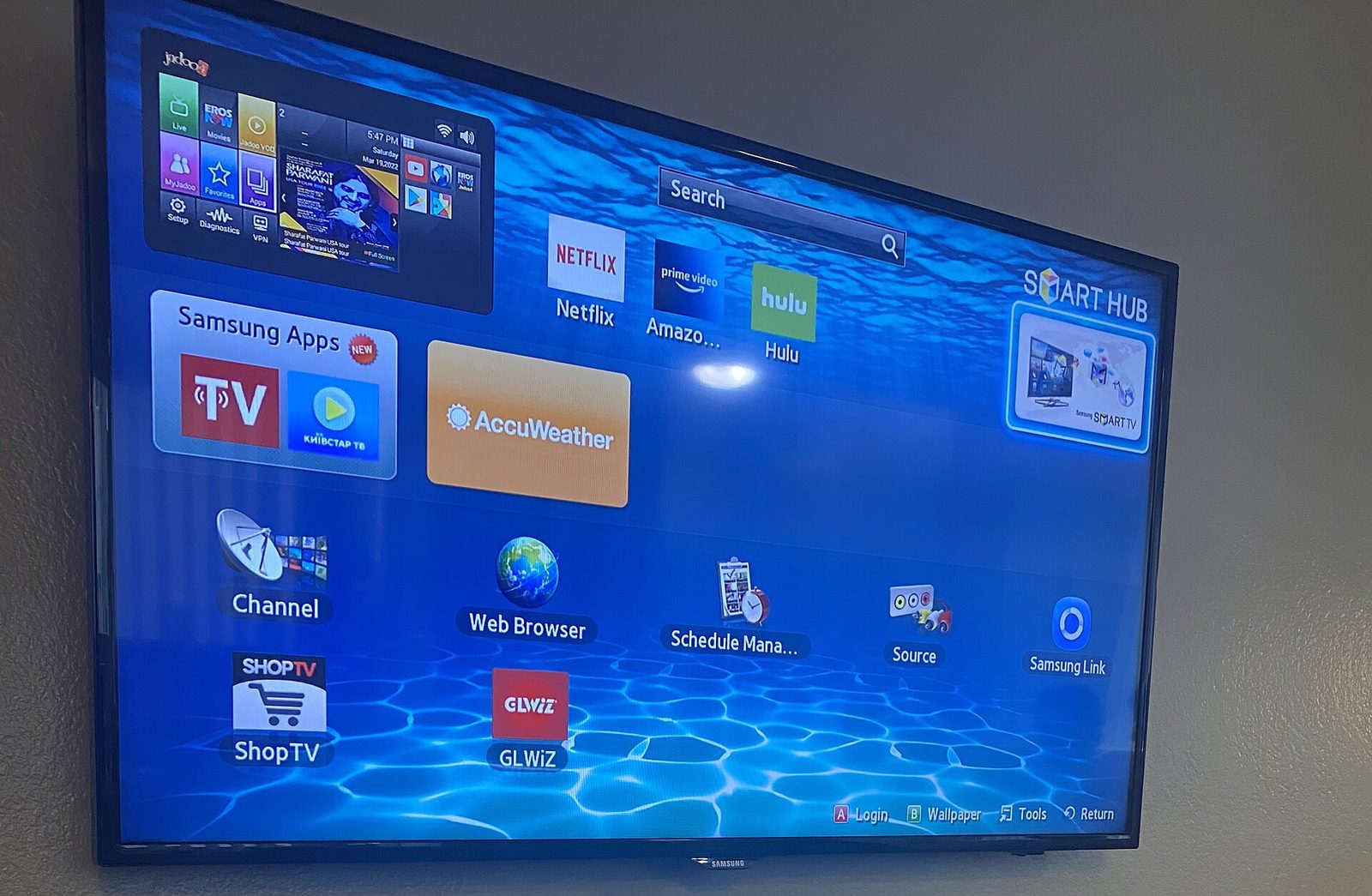 A smart TV menu, where the subtitles and accessibility settings now live