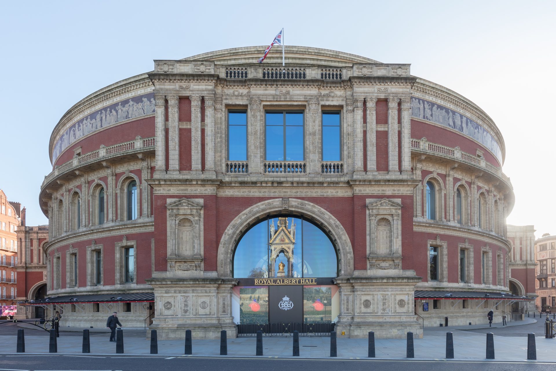 The exterior of the Royal Albert Hall in South Kensington, London