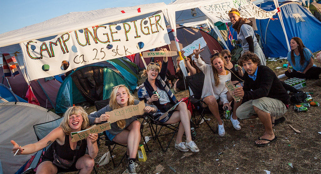 Festival campsite tents