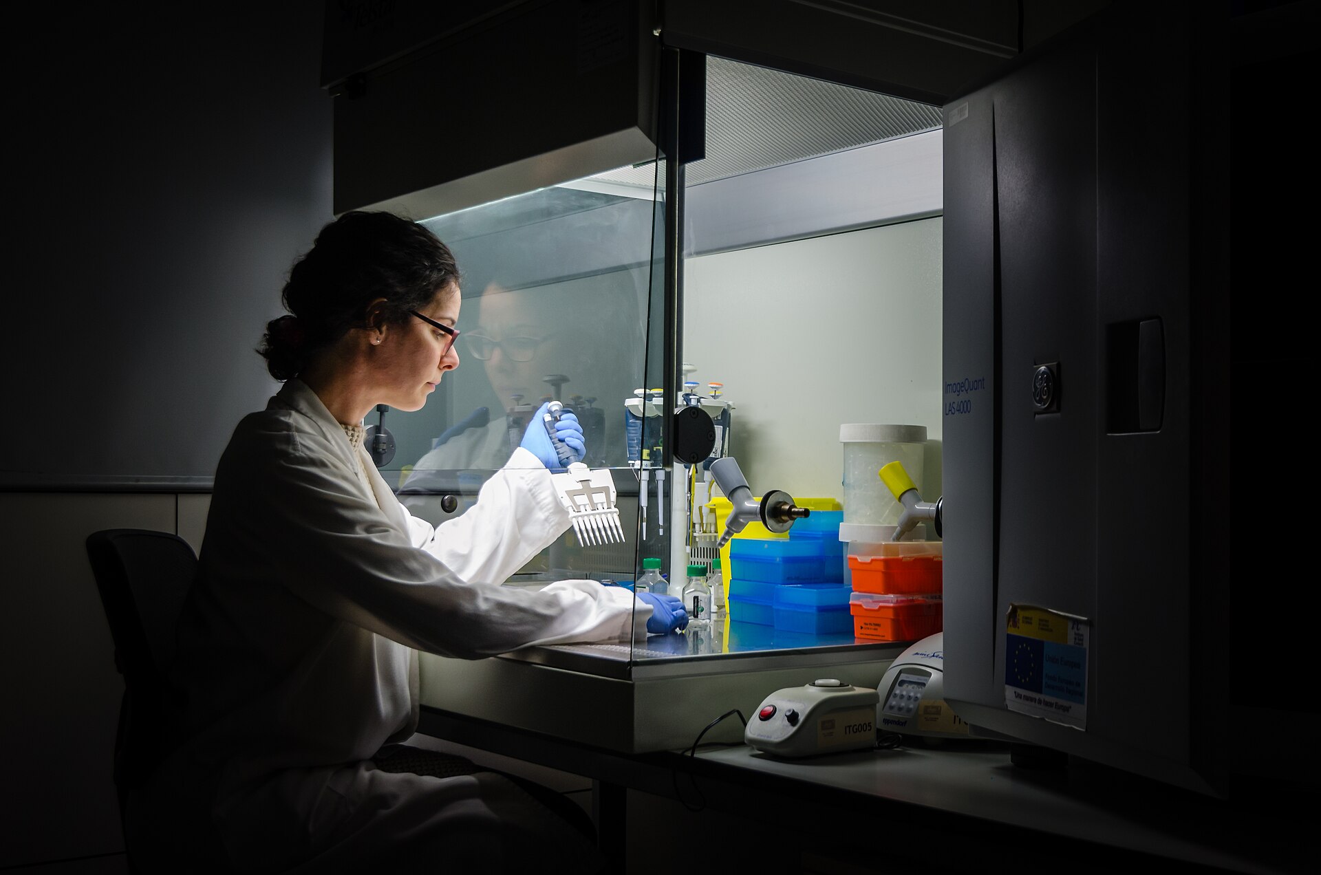 A researcher at work in a laboratory, where the human trials behind NMN supplements are run