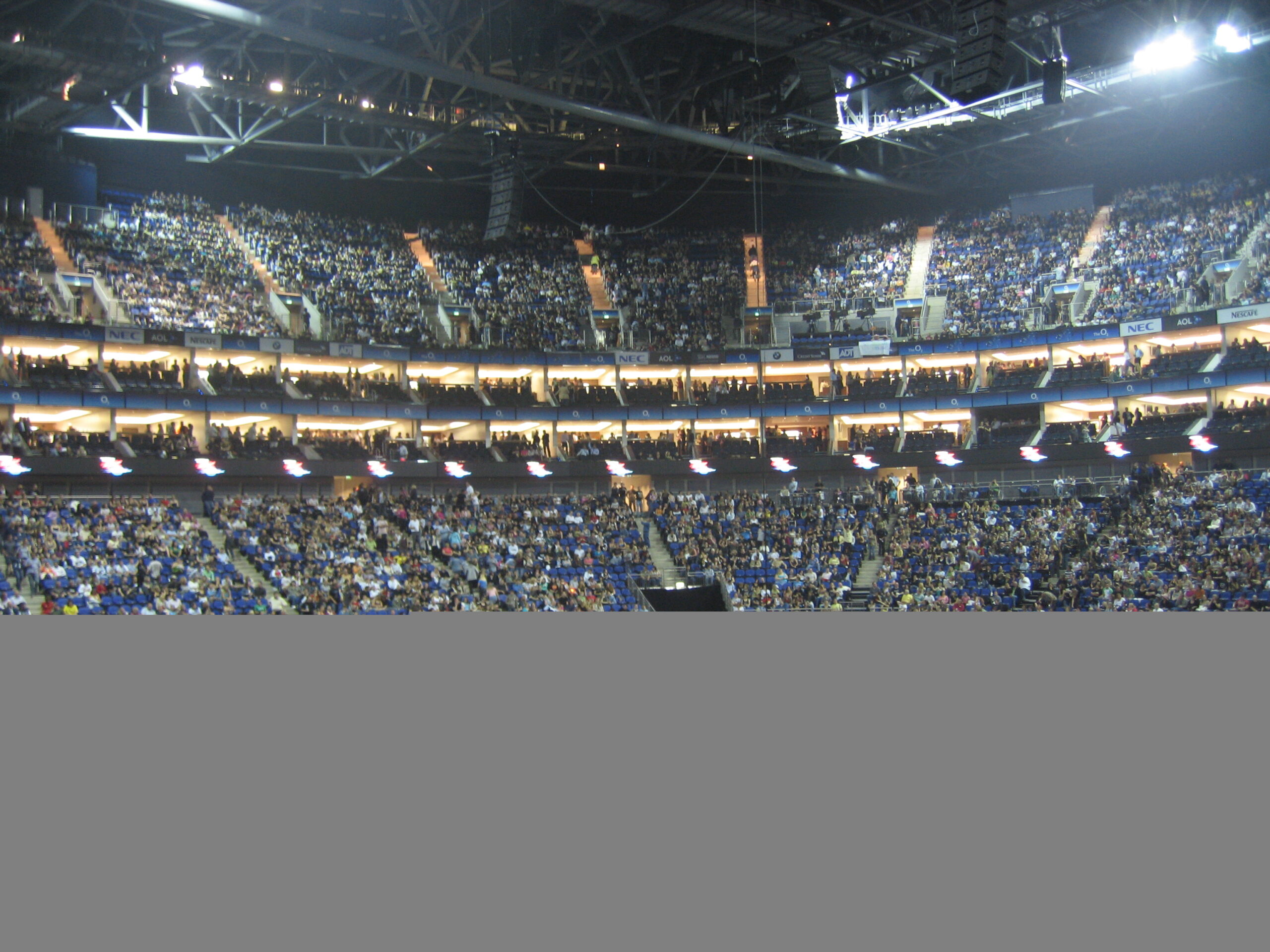 The O2 arena dome at North Greenwich, London