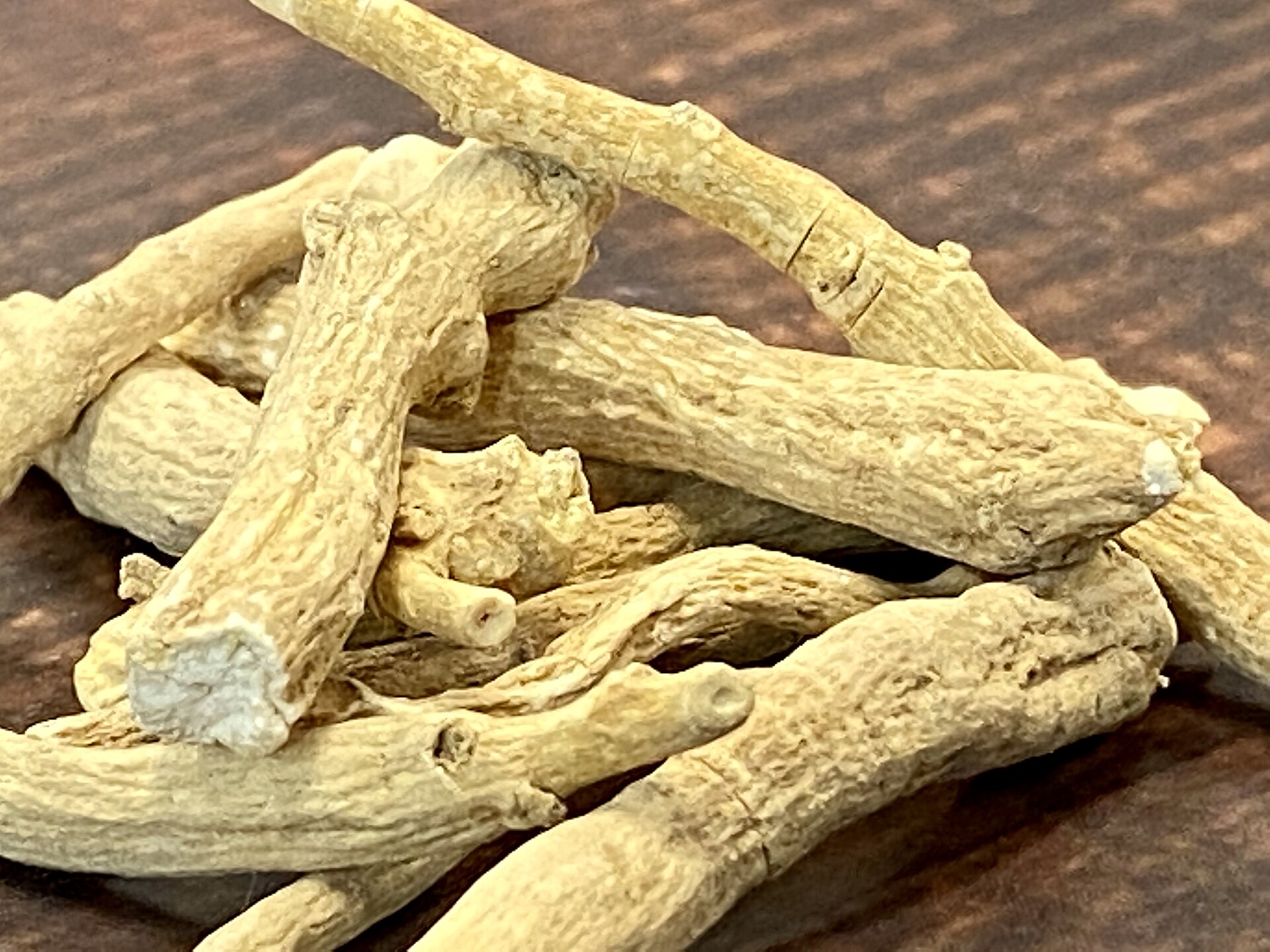 Dried ashwagandha root, the raw material behind the ashwagandha benefits claimed on supplement labels