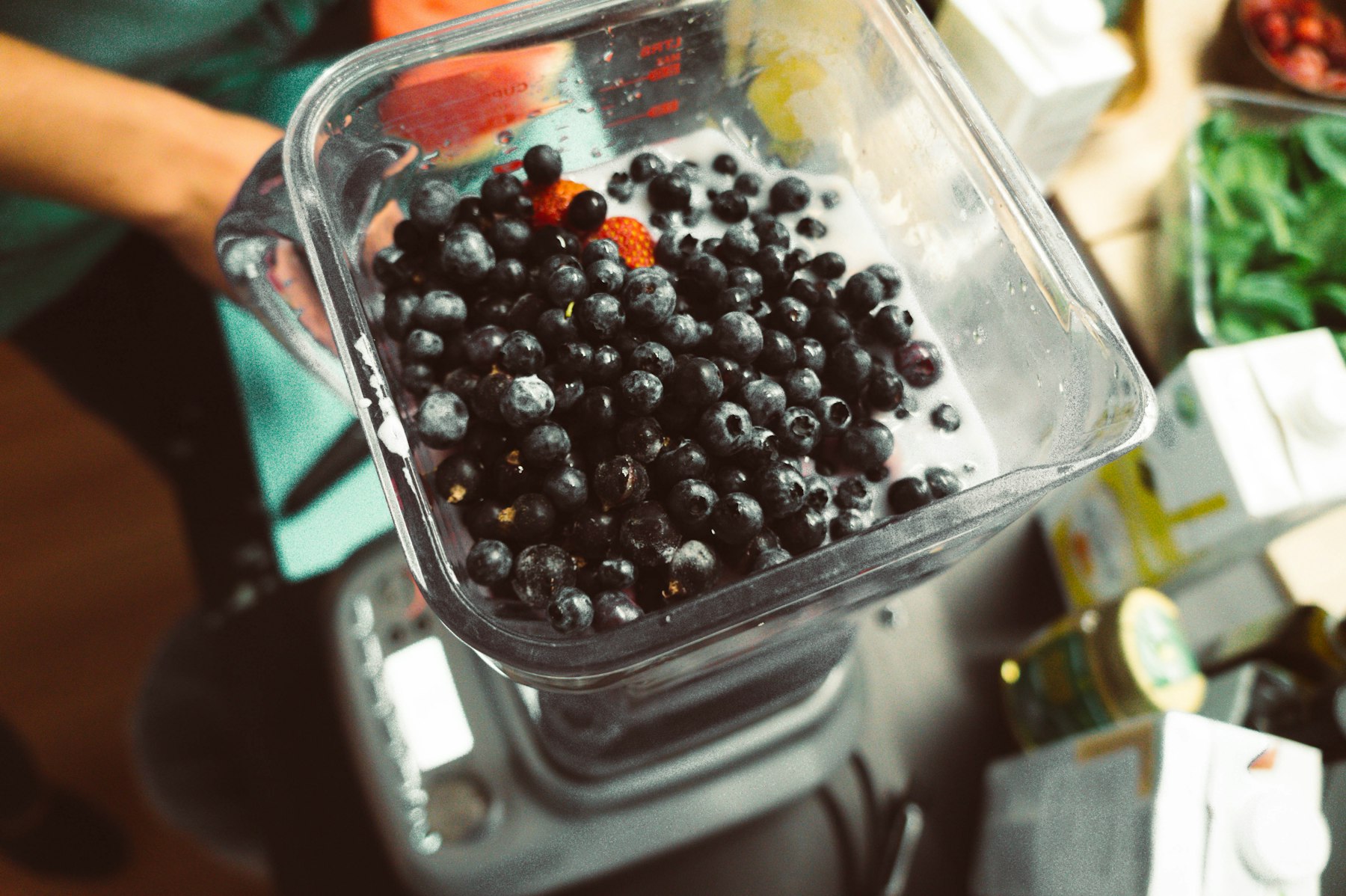 Blueberries in a blender - smoothies were at the centre of the University of Bath glucose study