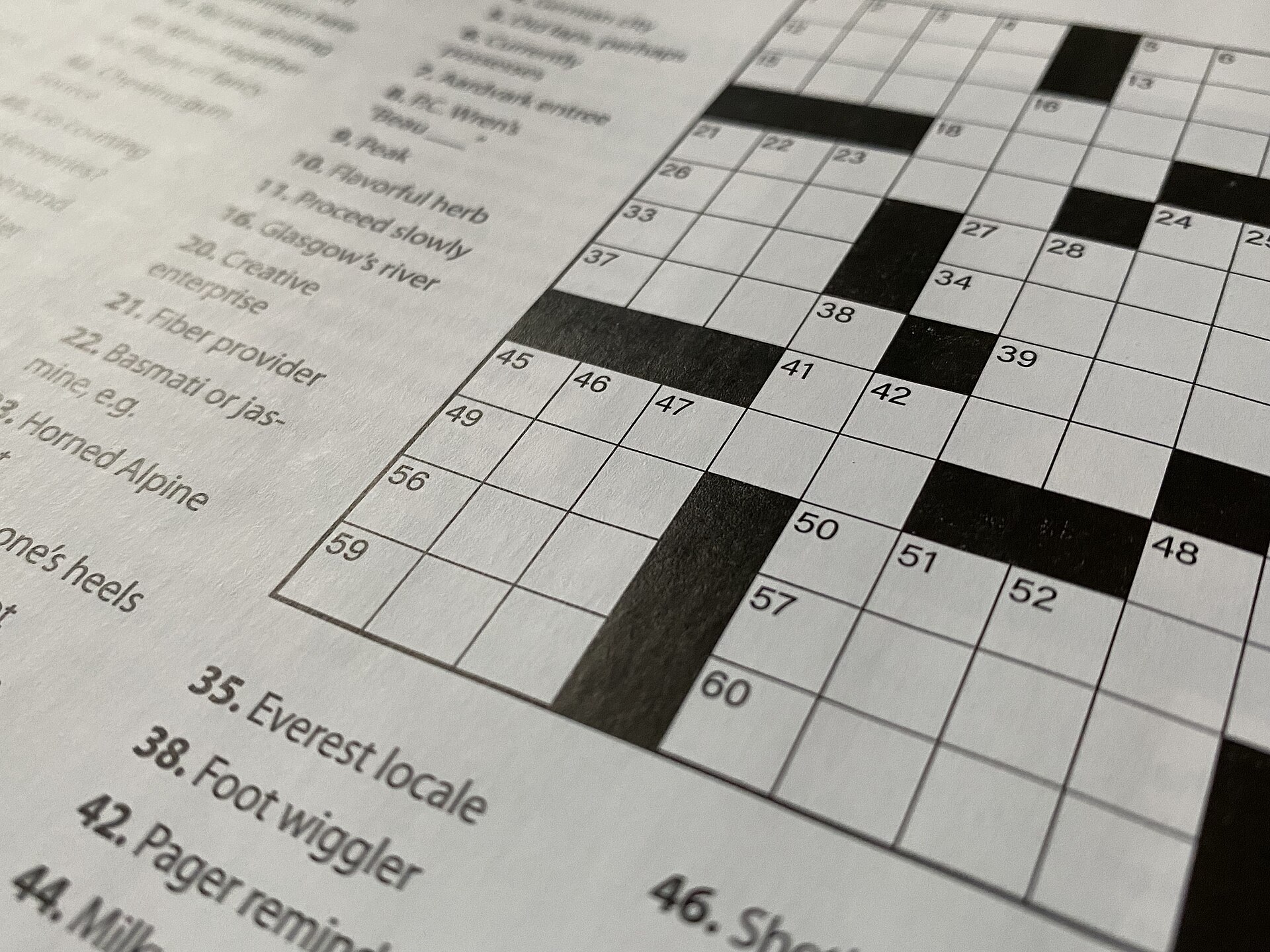 A part-completed crossword puzzle - the puzzle-setter's trade at the heart of this Ludwig series 2 review