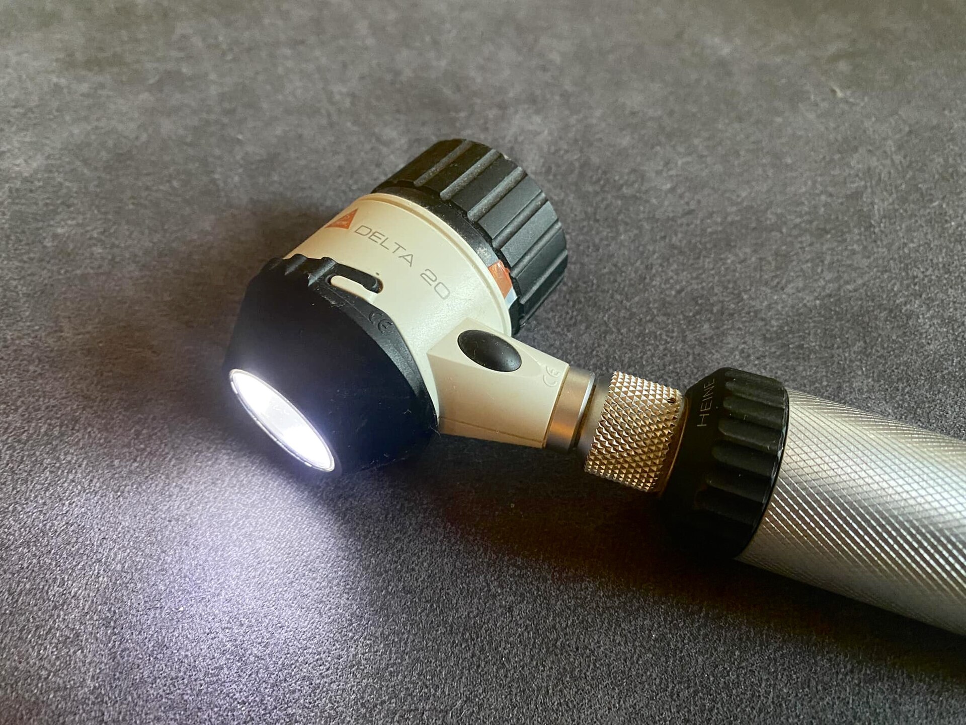 A contact dermatoscope, the magnifying tool clinicians use to assess skin cancer signs properly