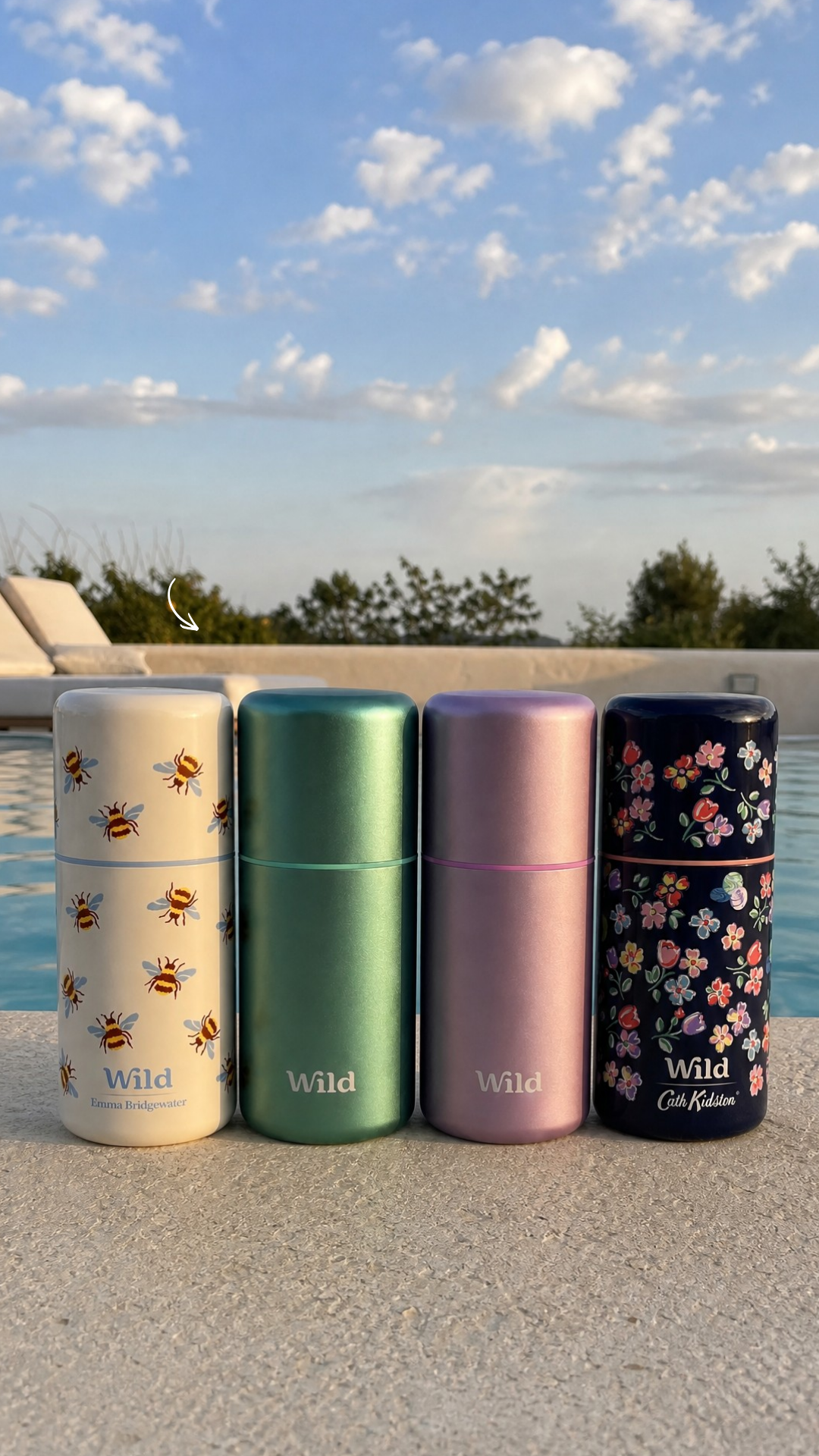 Wild deodorants by the swimming pool