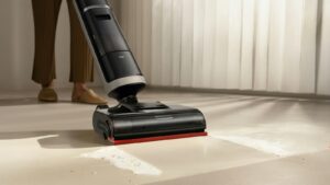 Person using a cordless vacuum cleaner, the best cordless vacuum under £250 for autumn 2026