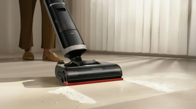Person using a cordless vacuum cleaner, the best cordless vacuum under £250 for autumn 2026