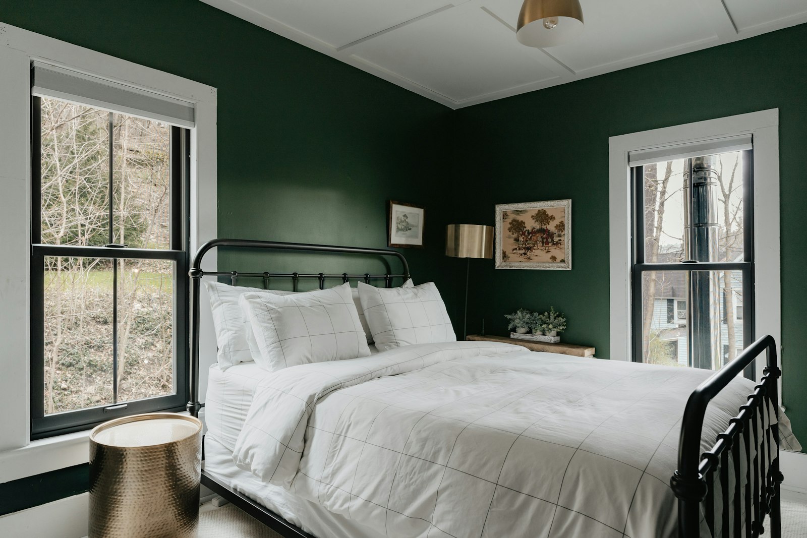 Deep green painted walls, the colour that has taken over boot room ideas this year