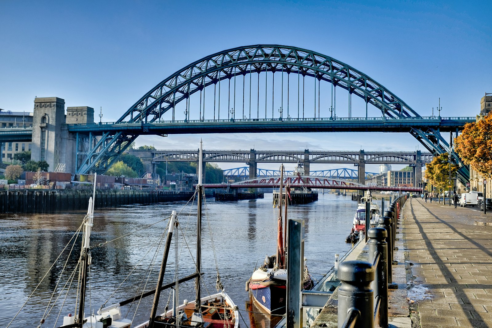 The Tyne Bridge in Newcastle, crossed by 60,000 Great North Run entrants each September