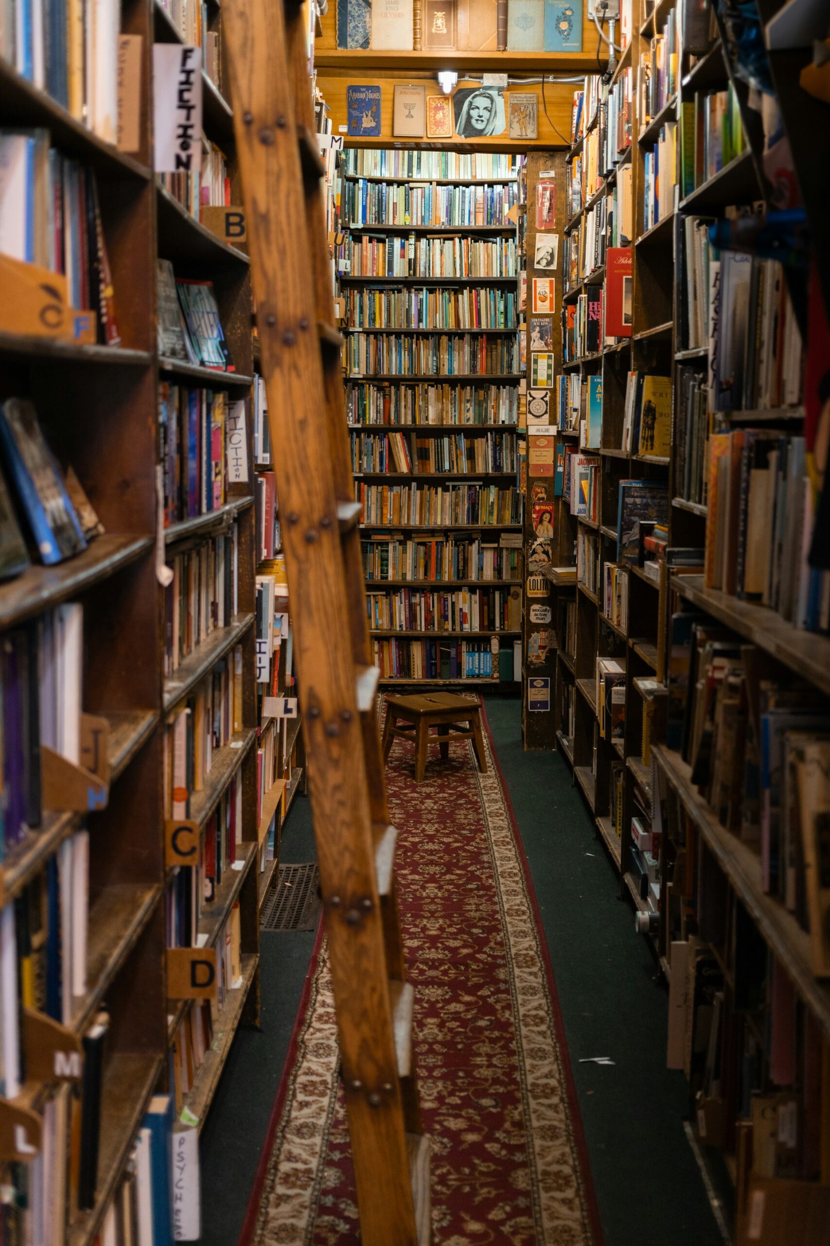 Shelves inside a UK independent bookshop ahead of Cheltenham Literature Festival 2026