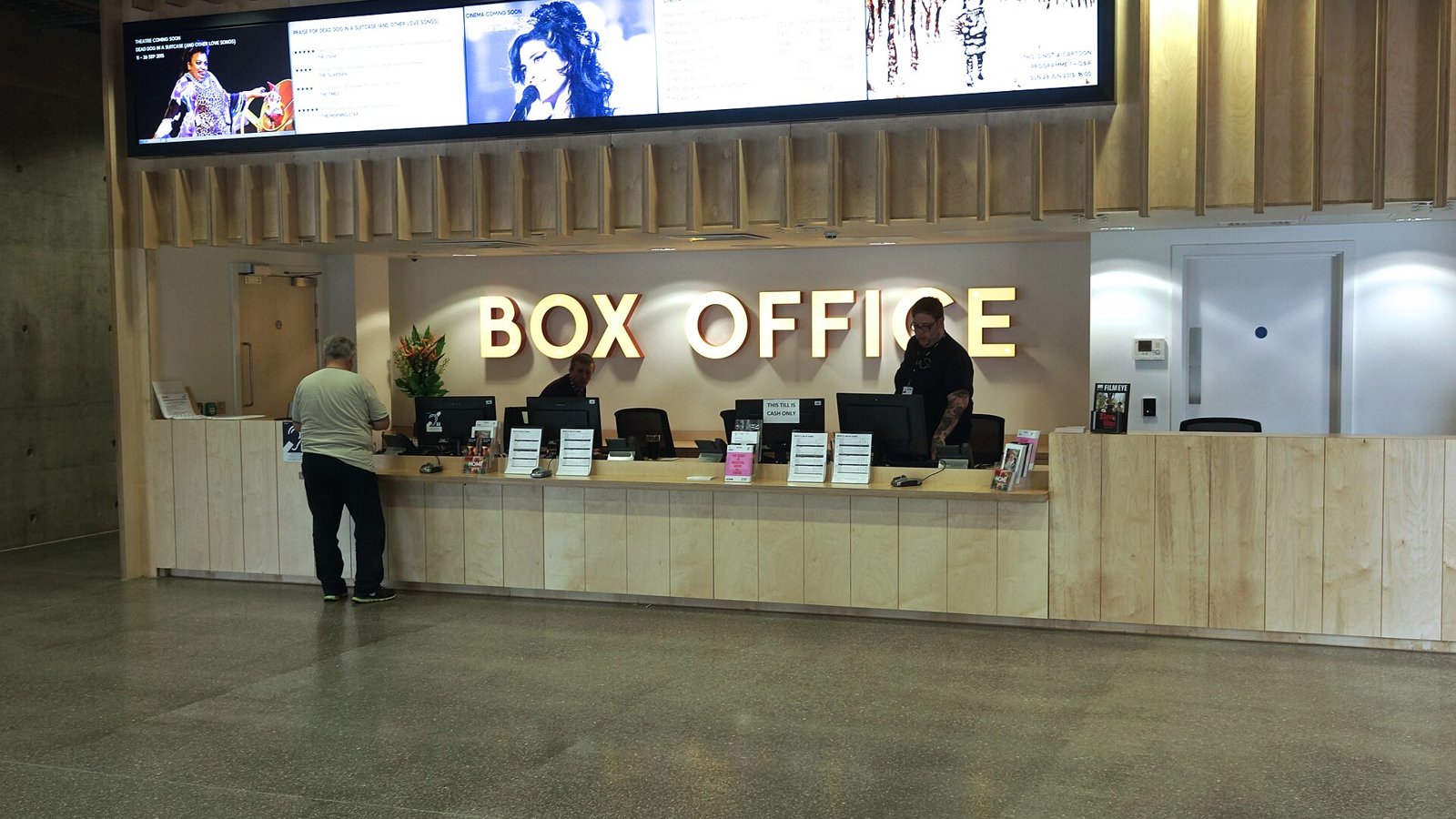 The box office at HOME in Manchester, host of the festival's first Screen Talk outside London