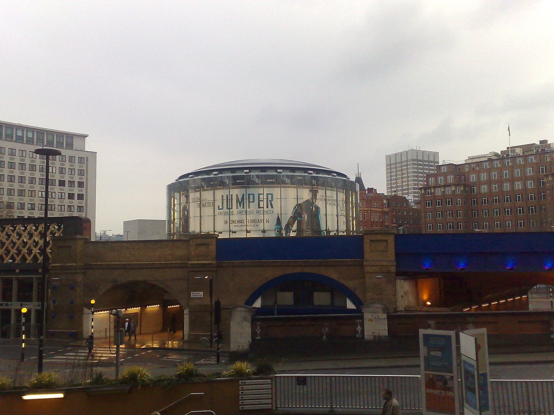 BFI IMAX at Waterloo, showing the Raiders of the Lost Ark re-release on the UK's largest screen