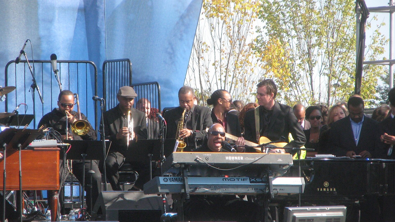 Stevie Wonder UK tour 2026 tickets - Stevie Wonder performing live at a keyboard with his band