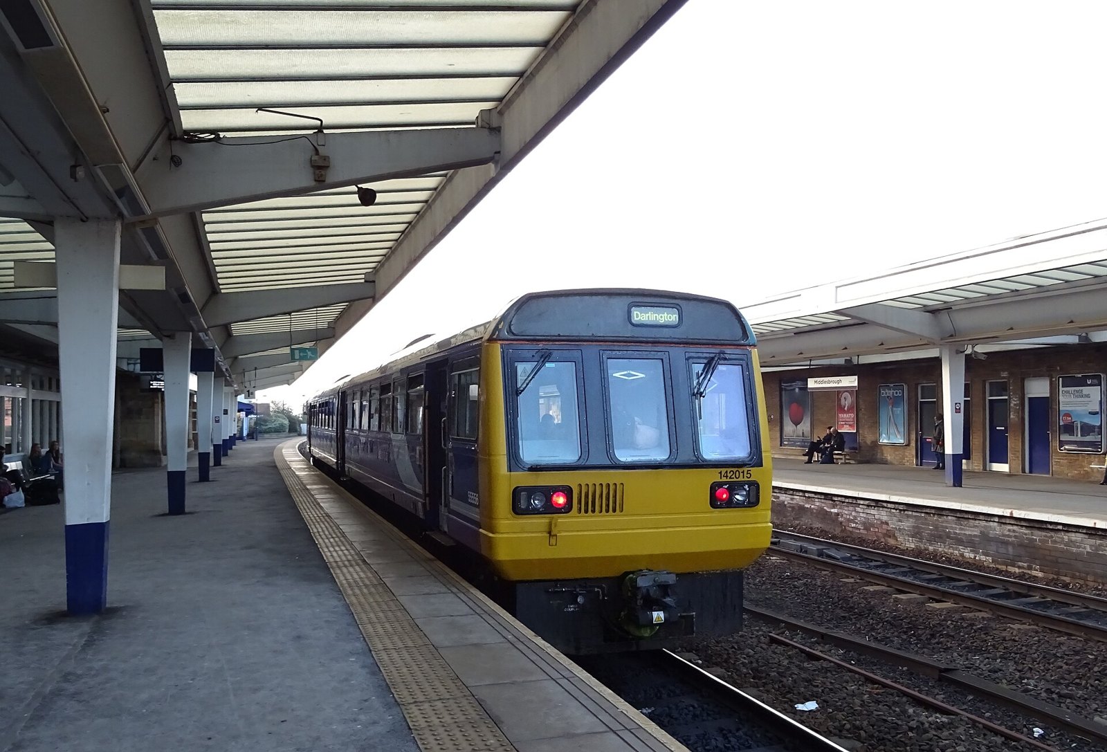 A Northern train at Middlesbrough railway station, five minutes' walk from MIMA