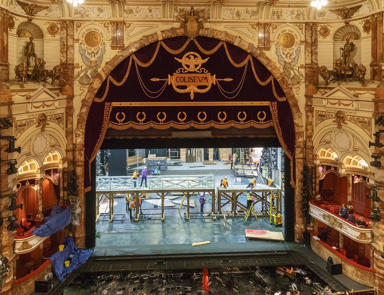 The grand auditorium of the London Coliseum, one of the West End's largest theatres