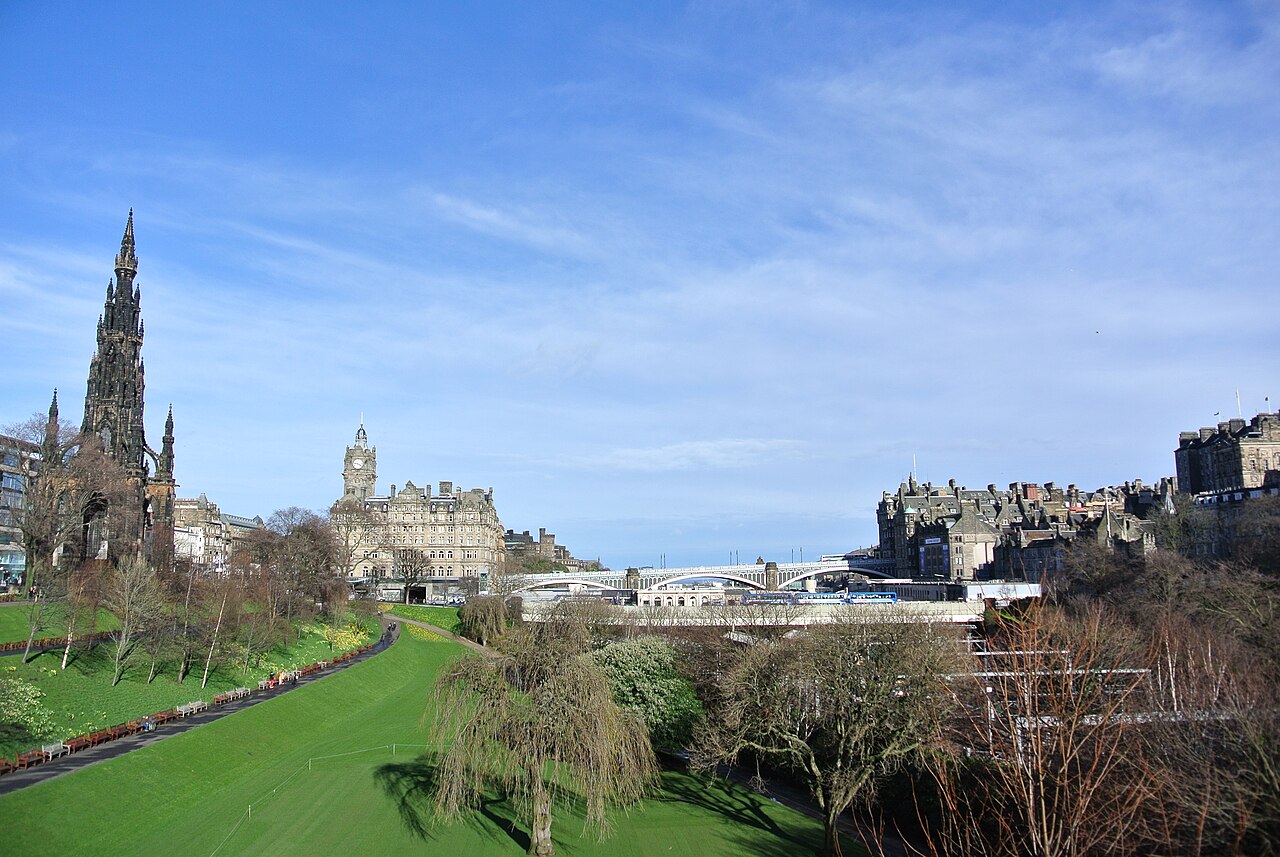 Princes Street Gardens in Edinburgh, home of the Edinburgh Hogmanay 2026 Underworld concert