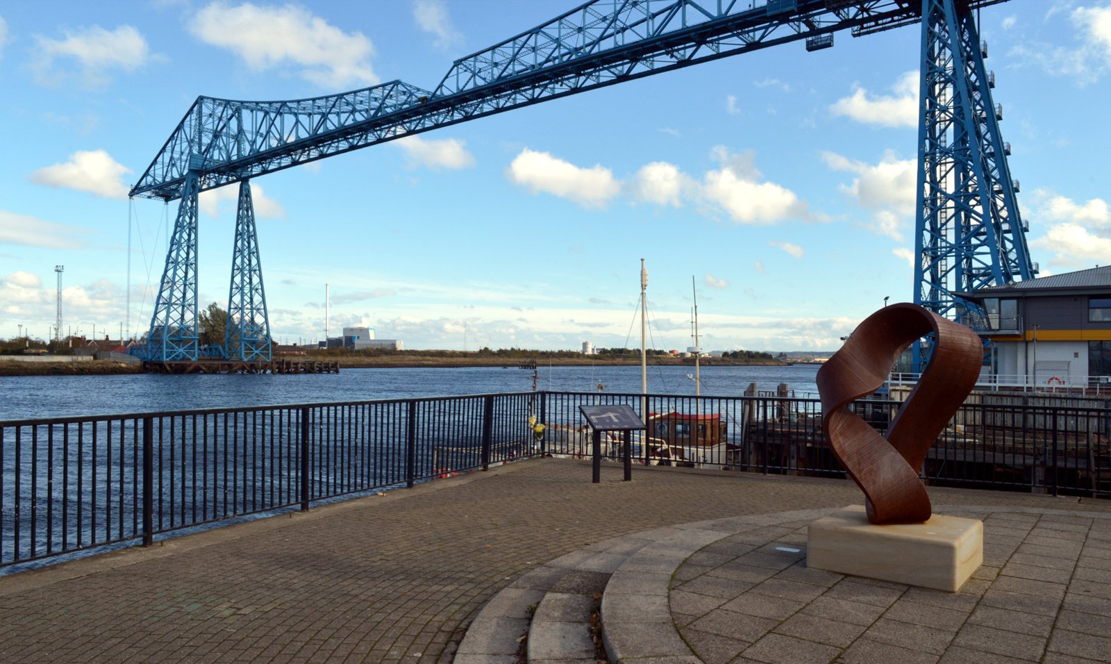 The Tees Transporter Bridge in Middlesbrough, a short distance from the Turner Prize exhibition at MIMA