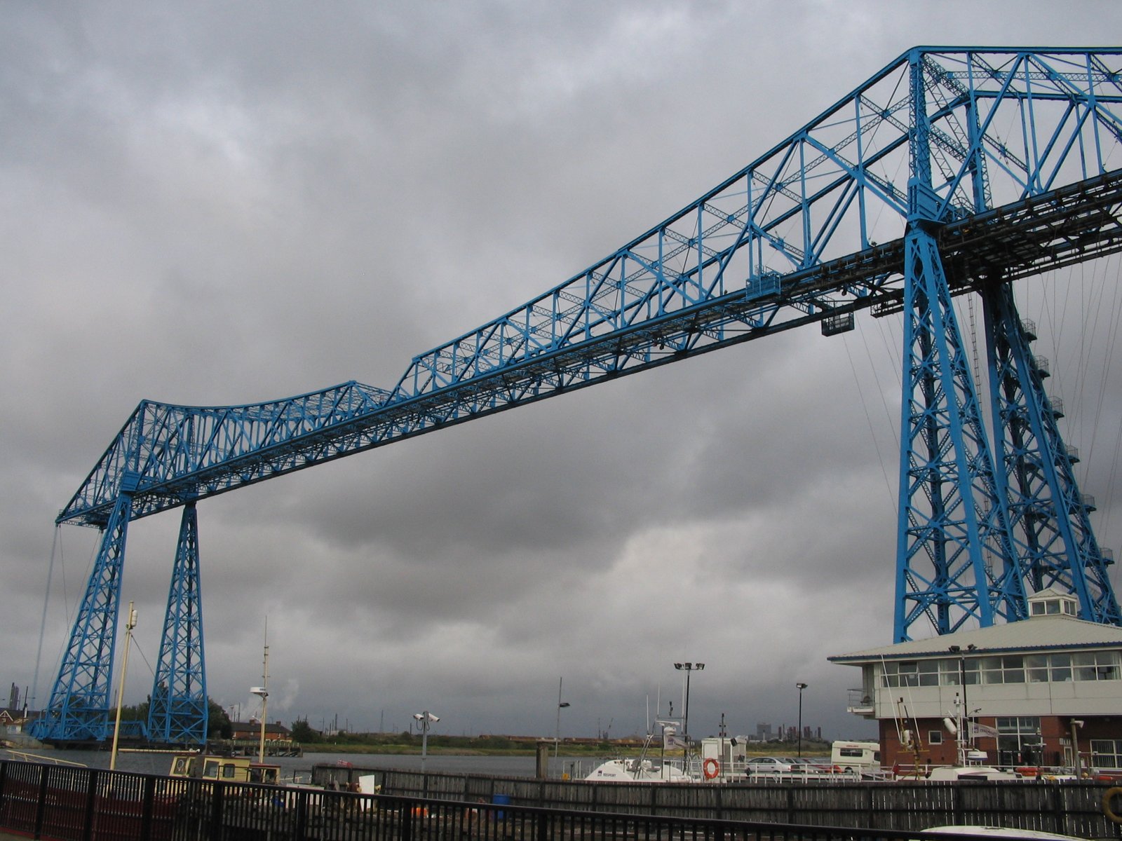 Industrial Middlesbrough skyline with the Transporter Bridge, the backdrop for this year's Turner Prize